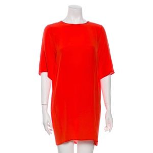 Tanya Taylor | Silk Mini Dress In Orange Sz Small